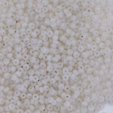 11SV8012-6: Antique Venetian 11/0 Seed Bead Greasy White #6 - 10 Grams