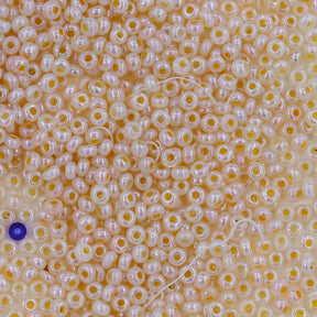 11SV8332-1: Antique Venetian 11/0 Seed Bead Opaline Luster Apricot #1 - 10 Grams