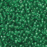 12EP283R: Vintage FRNCH Transparent Medium Green 12/0 50 Gram Bag