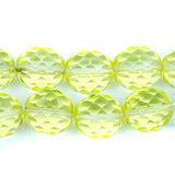 12FC222R: CZ Facet Round Jonquil 12mm-15PC