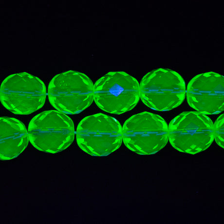 12FC222: Czech Faceted Round Jonquil 12mm 120 Pieces