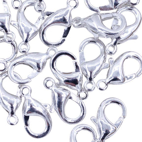 12FI141-S: Lobster Clasp Silver Finish 6.5x12mm 25PC
