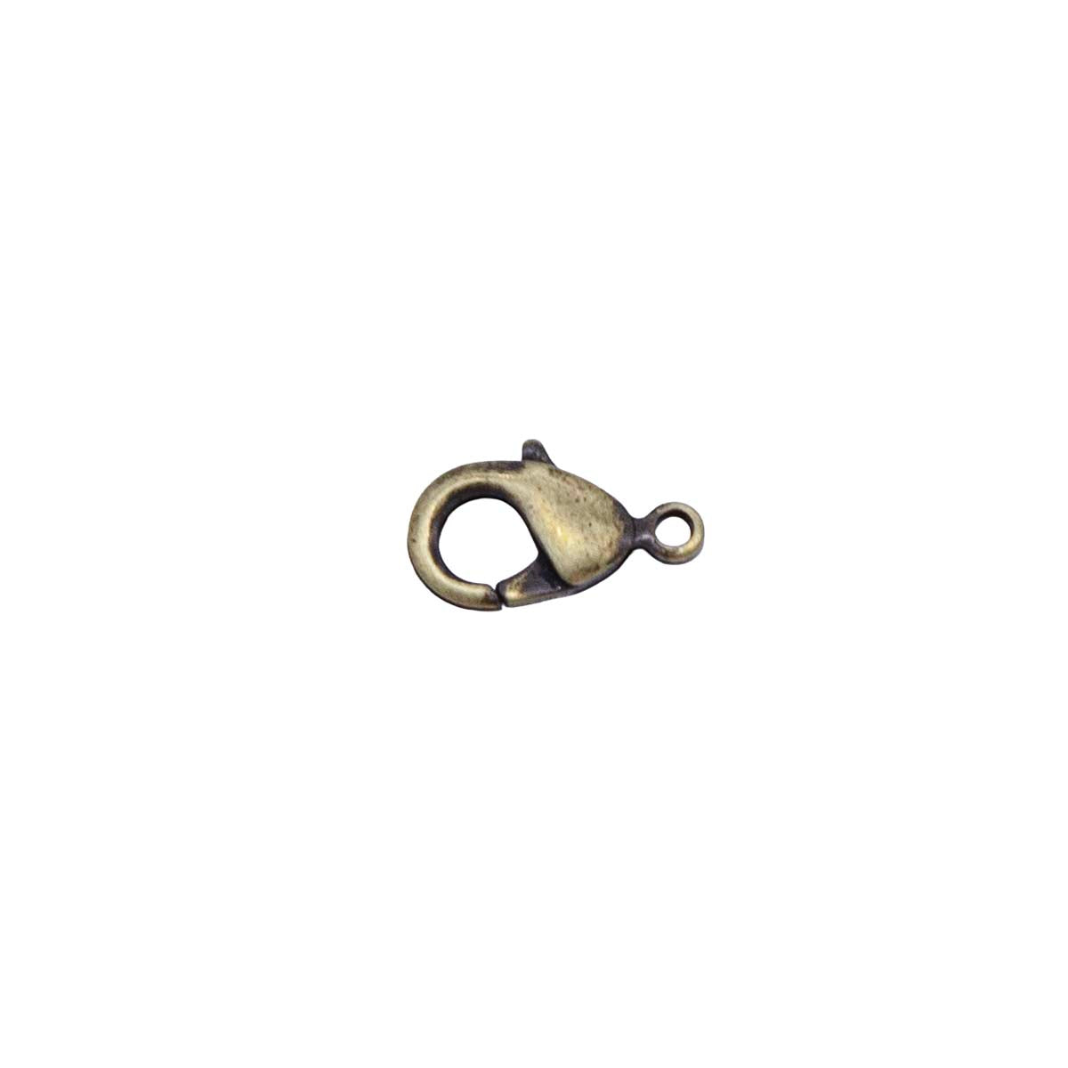 12FI142-AB: USA Made Brass Lobster Clasp Antique Brass 6x12mm 5Pc