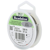 12FI298-100: Beadalon Silver .012 7-strand 100 Feet Spool 1 Spool