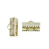 12FI82-GP: Clamp End W/Loop 13mm Gold Plt - 12PC