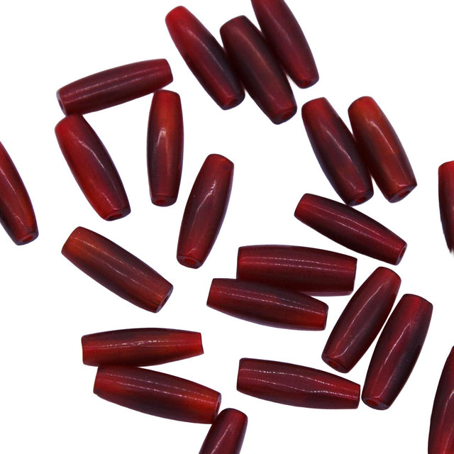 12HP247-T: Horn Hair Pipe Red Amber 1/2IN 4-5mm Thin 50PC