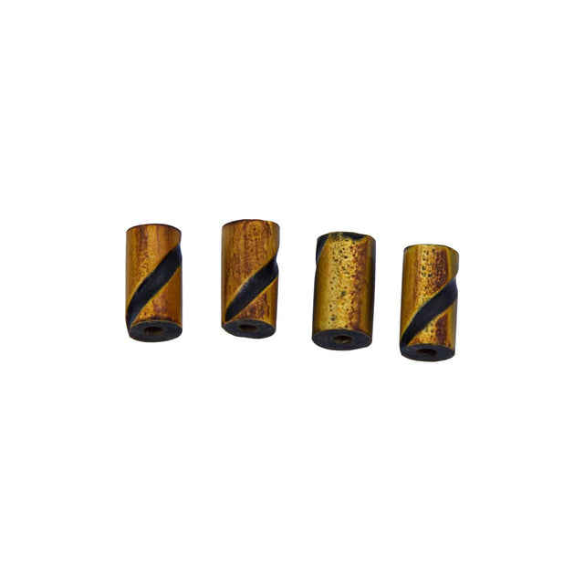 12HR153-TC: Horn Tube Burnt With Carving 1/2 Inch 50 Pieces