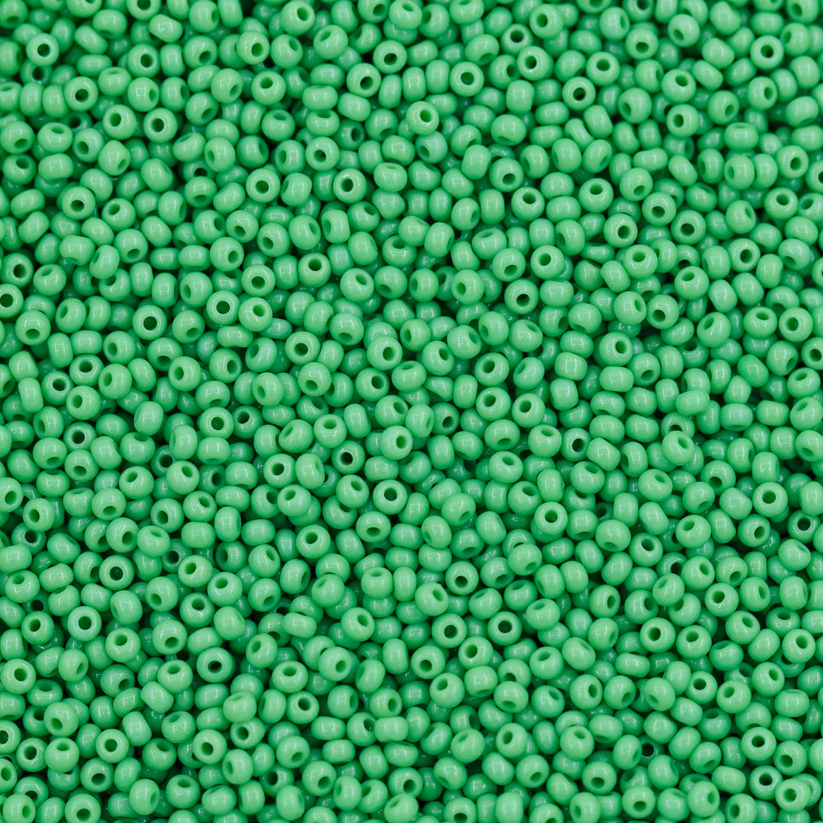 12SB183-L: CZ Seed Bead Medium Green 12/0 Loose