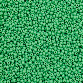 12SB183-L: CZ Seed Bead Medium Green 12/0 Loose