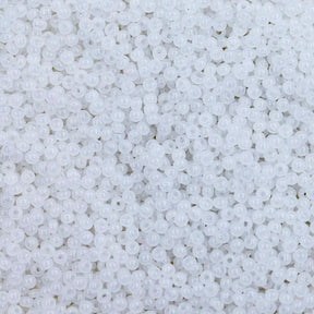 12SB210-L: CZ Seed Bead White Opal 12/0 Loose