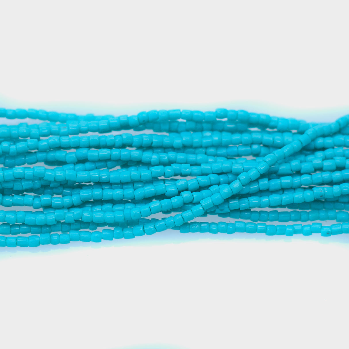 12SC185: CZ Seed Bead 3-cut Opaque Turquoise  Green 12/0 5HK