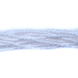 12SC312: CZ Seed Bead 3-cut Opaque White Luster 12/0 5HK