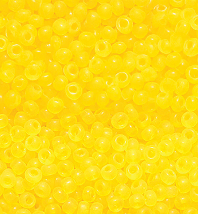 12SK223-M: Japanese Transparent Medium Yellow Matte 12/0 - 500 Grams