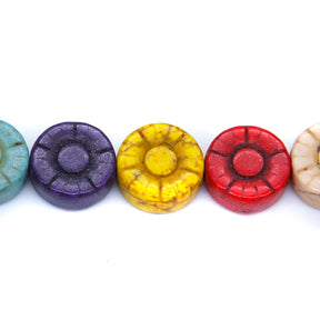 12ST612-MXS:Mixed Magnesite Sunflower 12mm 15.5"