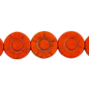 12ST612-OS: Orange Magnesite Sunflower 12mm 15.5"