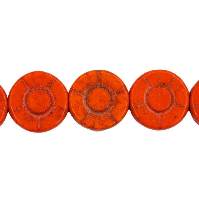 12ST612-OS: Orange Magnesite Sunflower 12mm 15.5"