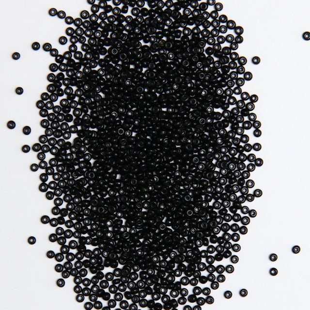 12SV100-36: Vintage Venetian Opaque Jet Black 12/0 250 Grams