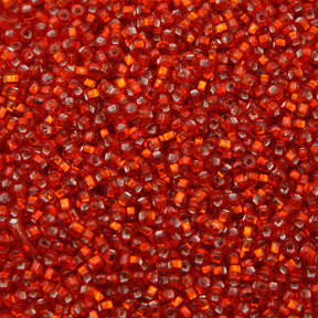 12SV100-4: Vintage Venetian S/L Transparent Light Red Orange 12/0 250 Grams