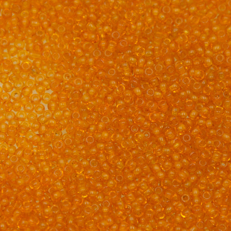 12SV100-43: Vintage Venetian Seed Bead Tr Burnt Orange 12/0