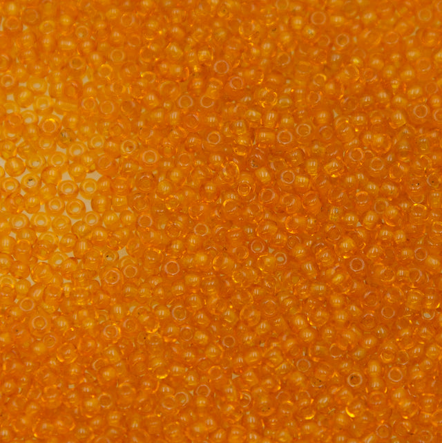 12SV100-43: Vintage Venetian Seed Bead Tr Burnt Orange 12/0
