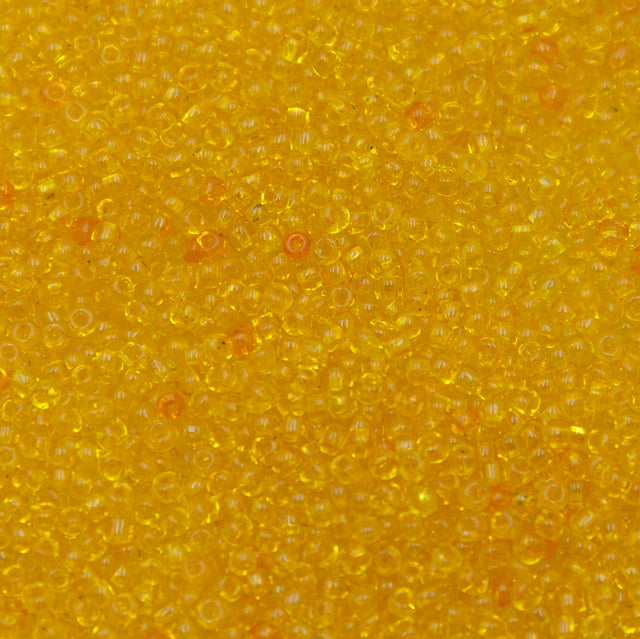 12SV100-7: Vintage Venetian Transparent Orange Honey 12/0 250 Grams