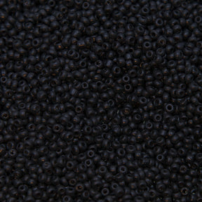 12SV109R: Vin Venetian Seed Bead Black #1 12/0-50GMs