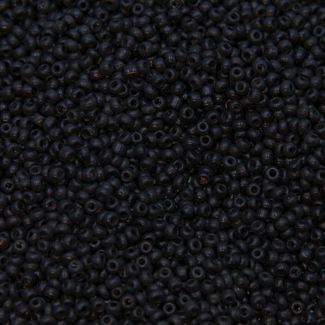 12SV109R: Vin Venetian Seed Bead Black #1 12/0-50GMs