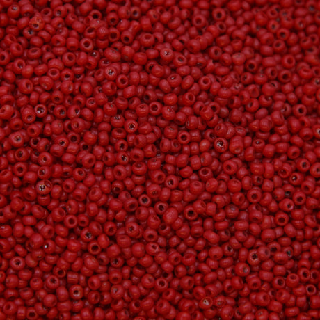 12SV146-2R: Vin Venetian Seed Bead Opaque Brick Red #2 12/0-50GMs