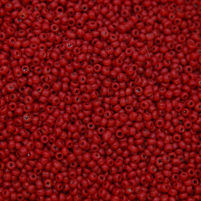 12SV146-2R: Vin Venetian Seed Bead Opaque Brick Red #2 12/0-50GMs