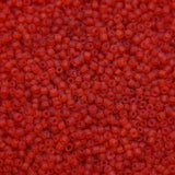 12SV236-7UR: Vin Venetian Seed Bead Trans Red Orange Unfinished SQ-HOLE 12/0-50GMs