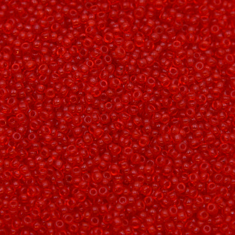 12SV236-SR: Vin Venetian Seed Bead Trans Red Orange #1 12/0-50GMs