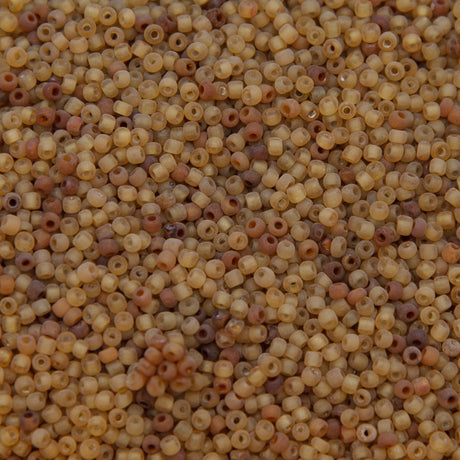 12SV253-19R: Vin Venetian Seed Bead Trans Gold #19 Unfinished 12/0-50GMs