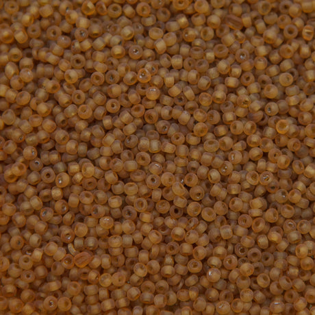 12SV253-25R: Vin Venetian Seed Bead Trans Gold #25 Unfinished 12/0-50GMs