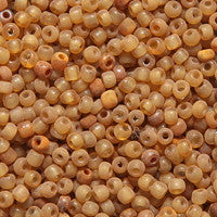 12SV253-3: Vintage Venetian Seed Bead Transparent Gold #3 Unfinished 12/0 - 500 Grams