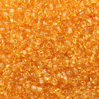 12SV253-5: Vintage Venetian Seed Bead Transparent Gold #5 Square Hole 12/0 - 500 Grams