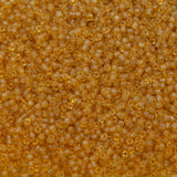 12SV253-7QR: Vin Venetian Seed Bead Trans Gold #7 SQ-HOLE 12/0-50GMs