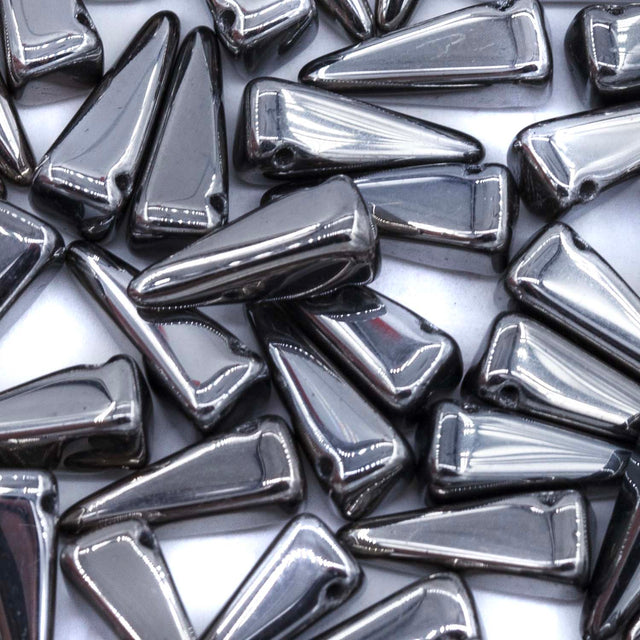 13DP809: Preciosa Ornela 6x13mm Crystal Chrome Full Villa Beads