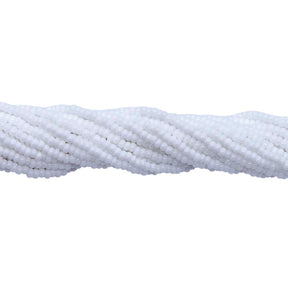 13SB112-C: CZ Seed Bead Charlotte True Cut White 13/0 18HK