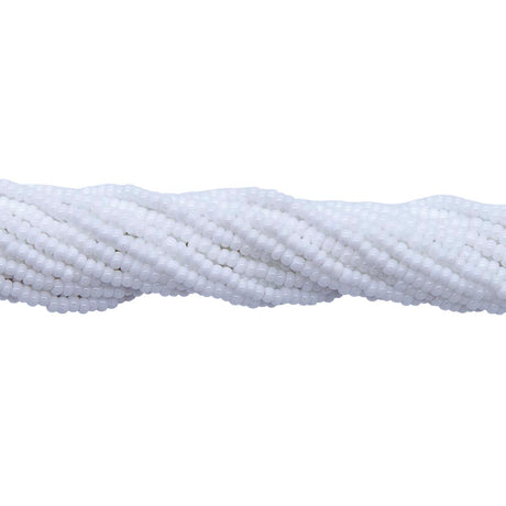 13SB112-C: CZ Seed Bead Charlotte True Cut White 13/0 18HK