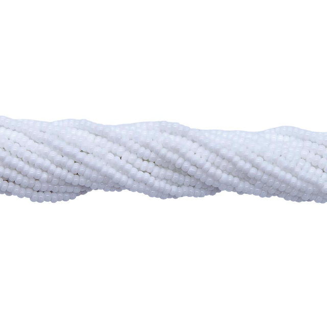 13SB112-C: CZ Seed Bead Charlotte True Cut White 13/0 18HK
