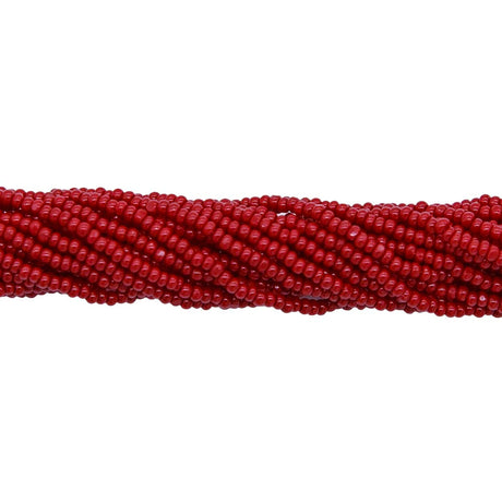 13SB146-C: CZ Seed Bead Charlotte Cut Dark Red 13/0 18HK