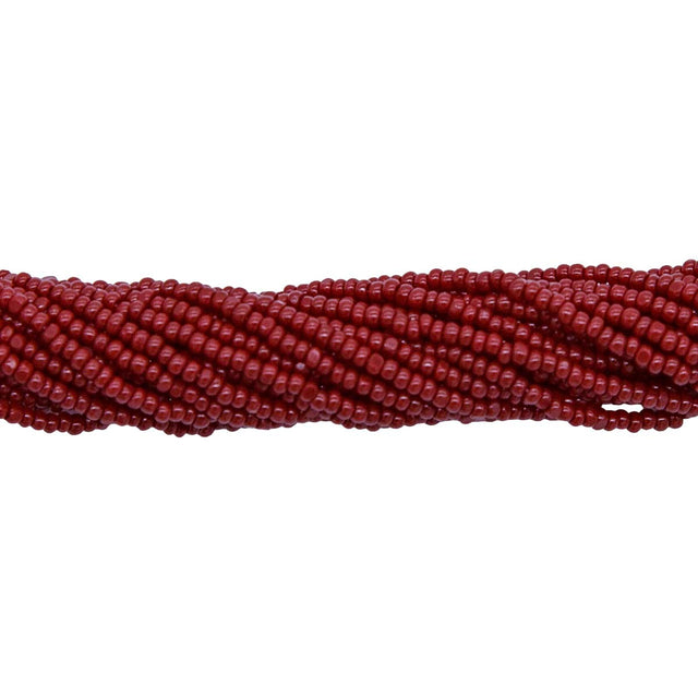 13SB148-C: CZ Seed Bead Charlotte True Cut Mahogany 13/0 18HK