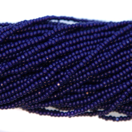 13SB179-C: CZ Seed Bead Charlotte Opaque Navy Blue 13/0 18HK
