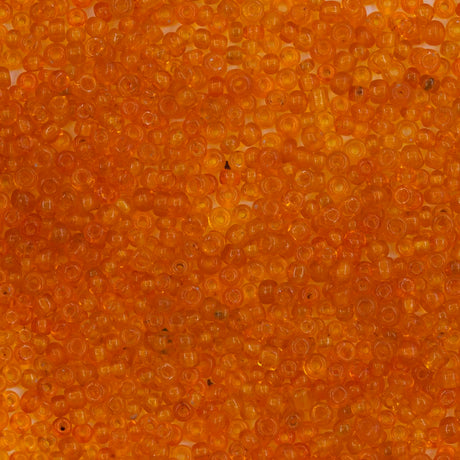 13SV237-5: Antique Venetian 13/0 Seed Bead Transparent Orange #5 - 10 Grams