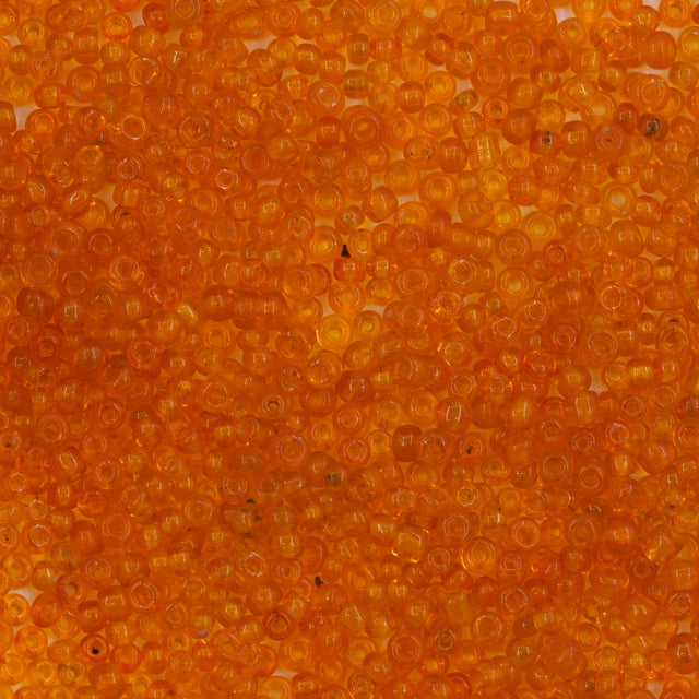 13SV237-5: Antique Venetian 13/0 Seed Bead Transparent Orange #5 - 10 Grams