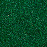 13SV284-3R: Vin Venetian Seed Bead Tr Green #4 13/0-50GMs