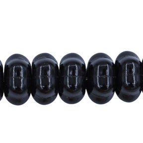 14ST612-BK: Magnesite Pumpkin Beads Black 14x7mm 15.5"