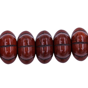 14ST612-CO: Magnesite Pumpkin Beads Coffee 14x7mm 15.5"