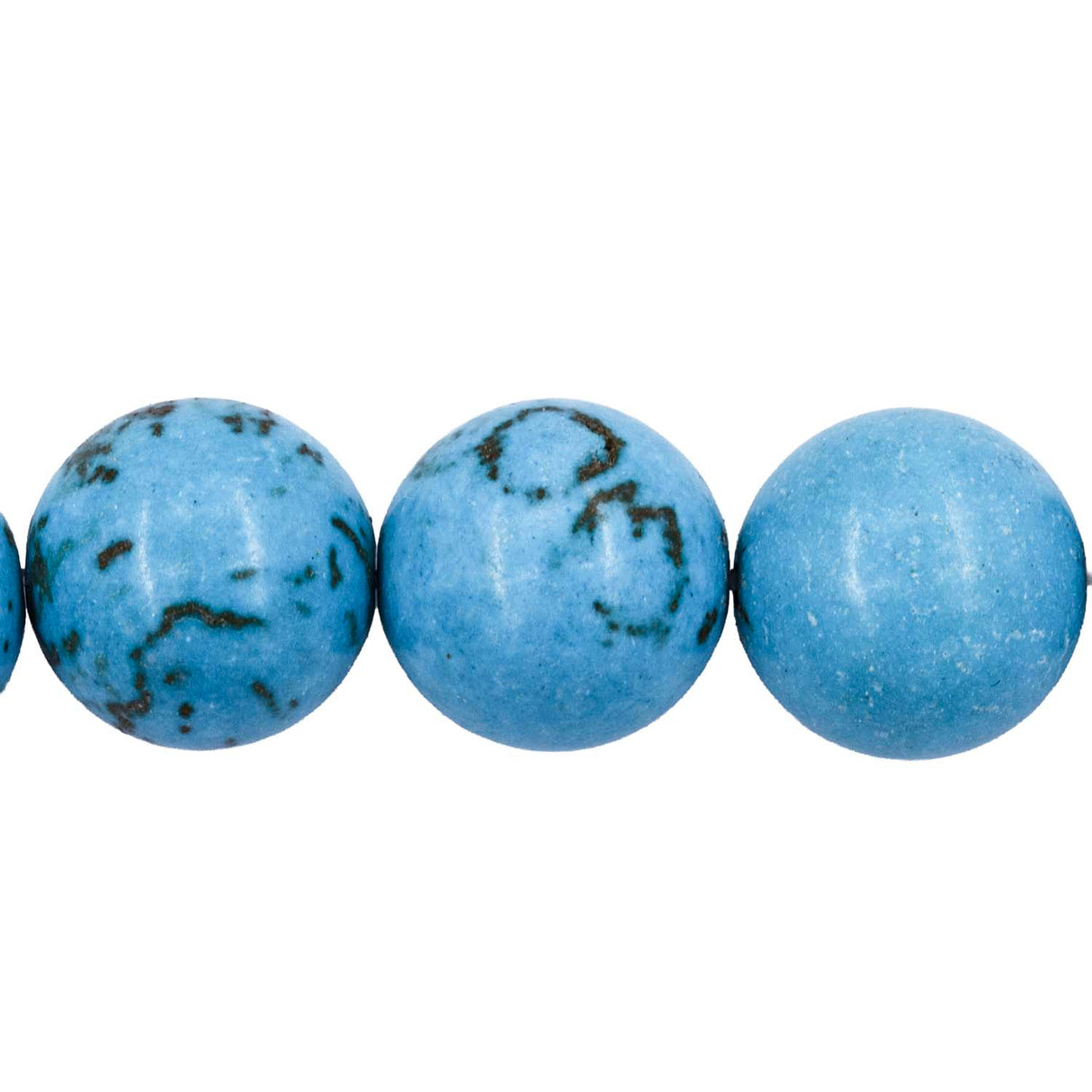 14ST612-TQ: Turquoise Magnesite Round 13.5-14mm
