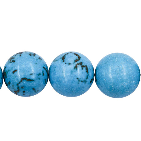 14ST612-TQ: Turquoise Magnesite Round 13.5-14mm